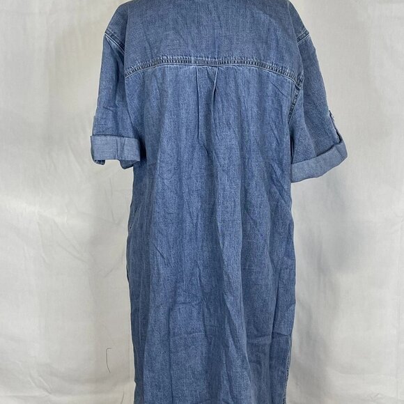Veronica Beard Warren Denim Mini Dress • Size 14 • Blue - Picture 2 of 8